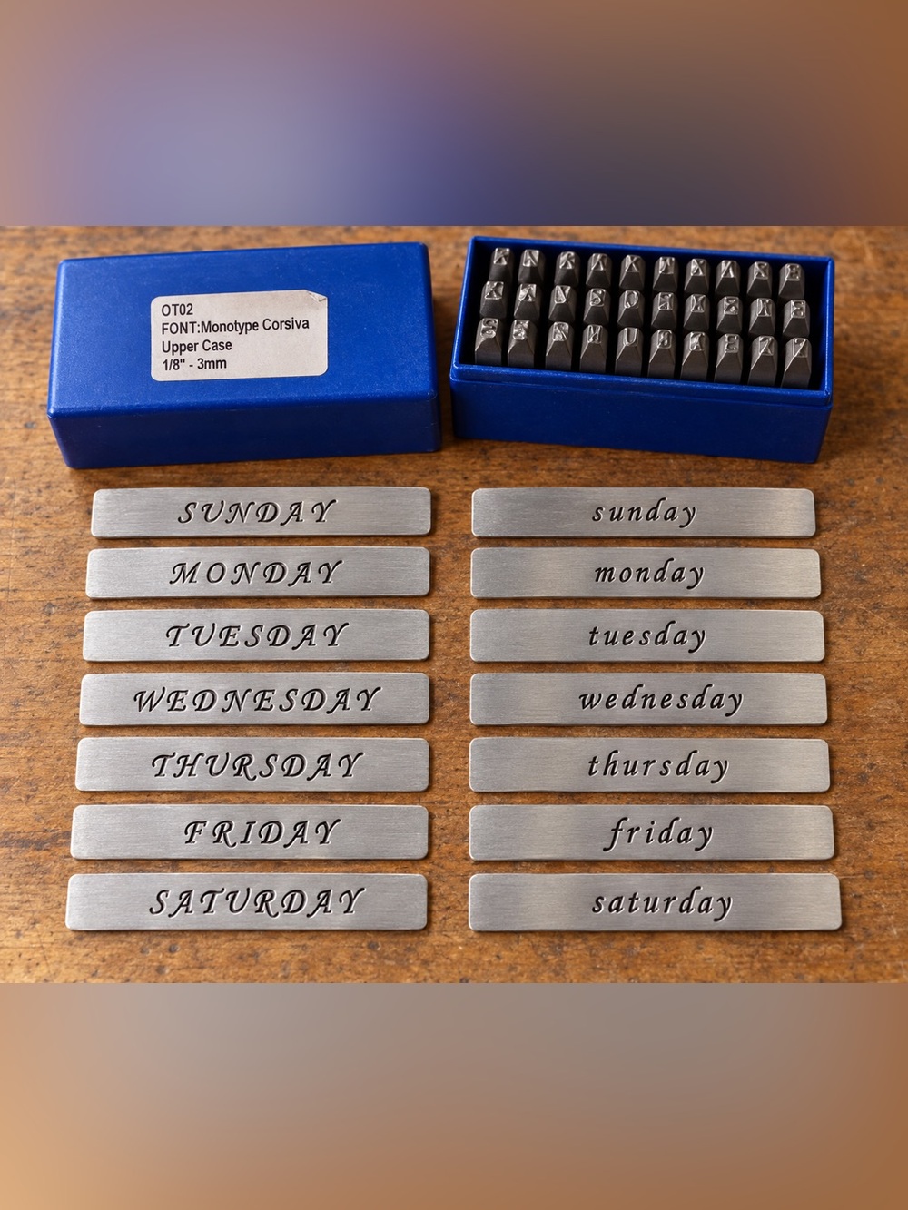 Do you make jewelry ? Handstamped letters Metal Letter Stamp Set. Upper & lower - Picture 6 of 7